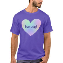 "Liefde wint!" Rainbow Heart T-Shirt