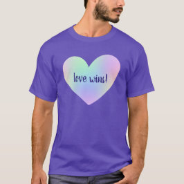 "Liefde wint!" Rainbow Heart T-Shirt