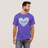 "Liefde wint!" Rainbow Heart T-Shirt (Voorkant volledig)
