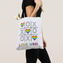 Liefde wint regenboog gay pride hart tic tac toe g