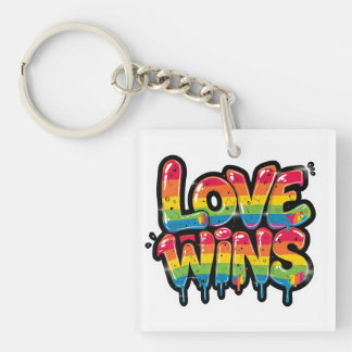 Liefde Wint Regenboog Pride Citaat | Kleurrijke LG Sleutelhanger