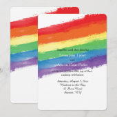 Liefde Wint Regenboog Uitnodiging (Voorkant / Achterkant)