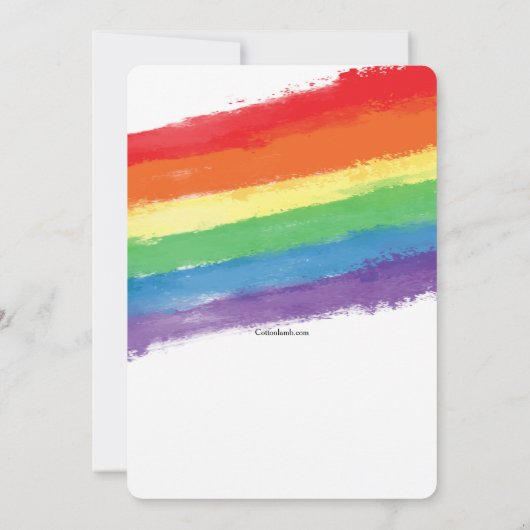 Liefde Wint Regenboog Uitnodiging (Achterkant)