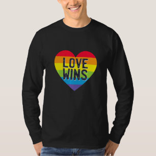 Liefde Wint Regenboog Verf Typografisch T-shirt