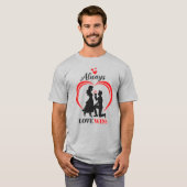 Liefde Wint Romantisch Koppel T-Shirt Soulmate Cad (Voorkant volledig)