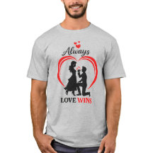 Liefde Wint Romantisch Koppel T-Shirt Soulmate Cad