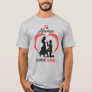 Liefde Wint Romantisch Koppel T-Shirt Soulmate Cad
