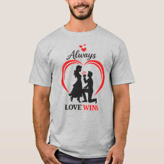 Liefde Wint Romantisch Koppel T-Shirt Soulmate Cad