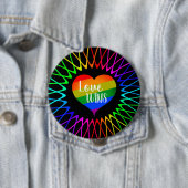 Liefde Wint Ronde Button 4,0 Cm (In situ)