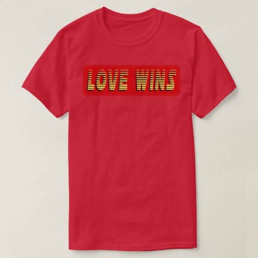 Liefde wint tekst t-shirt (Design voorkant)
