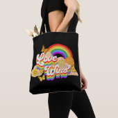 Liefde wint tekstontwerp tote bag (Dichtbij)