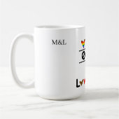 Liefde Wint Tic Tac Toe LGBT Aangepaste Datum & Na Koffiemok (Links)