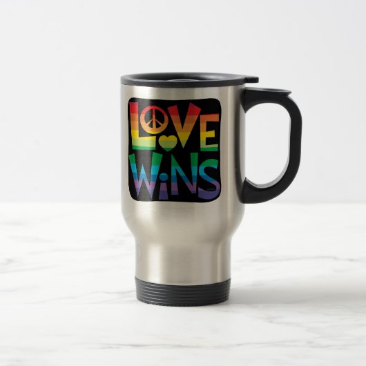 Liefde wint! Travel Mug Reisbeker (Rechts)