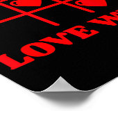 Liefde wint Valentijnsdag Poster (Hoek)