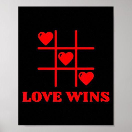 Liefde wint Valentijnsdag Poster (Voorkant)