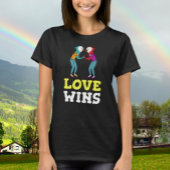 Liefde wint vogels t-shirt