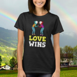 Liefde wint vogels t-shirt