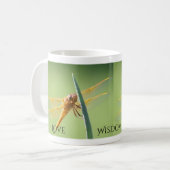 Liefde, Wisdom, Faith, Dragonfly Koffiemok (Voorkant links)