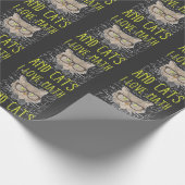 Liefde Wiskunde en Katten wiskundige Nerd Cadeaupapier (Hoek)