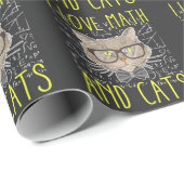 Liefde Wiskunde en Katten wiskundige Nerd Cadeaupapier (Rol Hoek)
