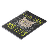 Liefde Wiskunde en Katten wiskundige Nerd Notitieboek (Linkerzijde)