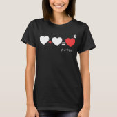 Liefde Wiskunde Hart + Hart = Hart 2 T-Shirt Top (Voorkant)
