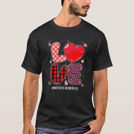 Liefde Wiskunde Leider Buffalo Valentijn T-shirt (Voorkant)