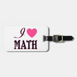 Liefde Wiskunde Roze Logo Bagagelabel