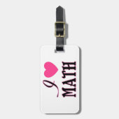 Liefde Wiskunde Roze Logo Bagagelabel (Voorkant verticaal)