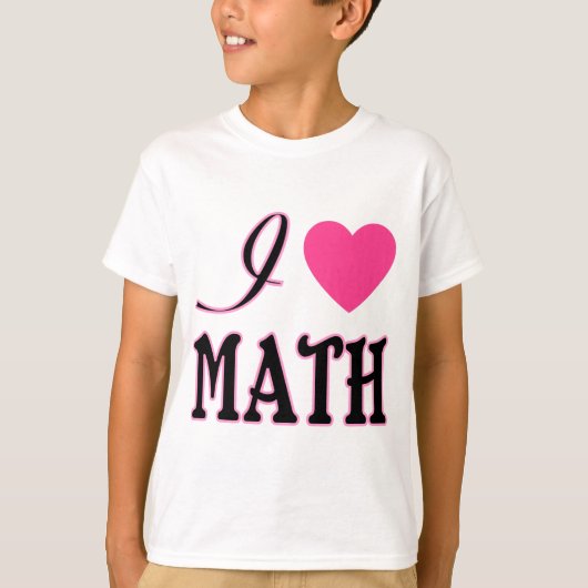 Liefde Wiskunde Roze Logo T-shirt (Voorkant)