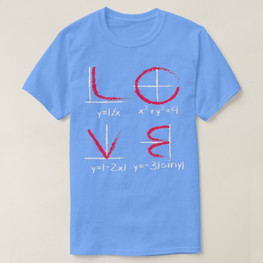 Liefde Wiskunde vergelijking T-shirt (Design voorkant)