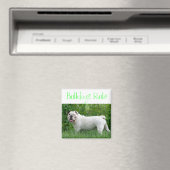 Liefde Witte Engelse Bulldog Puppy Hond Magneet (Insitu (Vaatwasser))