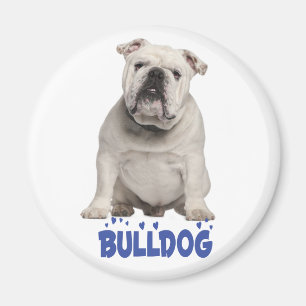 Liefde Witte Engelse Bulldog Puppy Hond Magneet