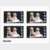 Liefde Witte Labrador Retriever Puppy Dog Stickers (Vel)