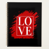 LIEFDE WITTE TYPOGRAFIE RODE KUNST PLANNER (Voorkant)
