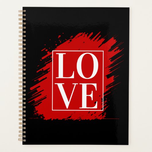 LIEFDE WITTE TYPOGRAFIE RODE KUNST PLANNER (Voorkant)