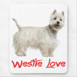 Liefde Witte West Highland Terrier Hond Muismat