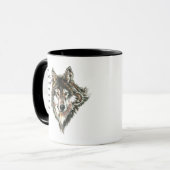 Liefde WOLVES zo veel als ik citaat Mok (Voorkant links)