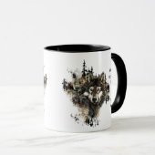 Liefde WOLVES zo veel als ik Mok voor citaat (Voorkant rechts)