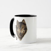 Liefde WOLVES zo veel als ik Mok voor citaat (Voorkant links)