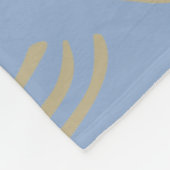 Liefde woont hier blauw fleece deken (Hoek)