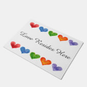 Liefde woont hier Deurmat (Schuin)