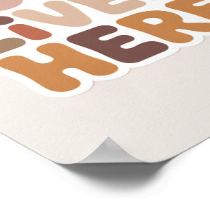 Liefde Woont Hier Minimalistische Boho Typografie Poster