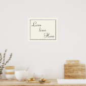 Liefde woont hier poster (Keuken)