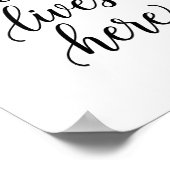 Liefde Woont Hier Script Muurkunst Poster (Hoek)