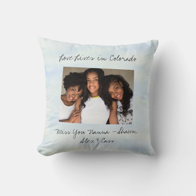 Liefde woont in Colorado State Shaped Custom Foto Kussen (Voorkant)