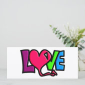 Liefde Woord Kunst Typografie (Staand voorkant)