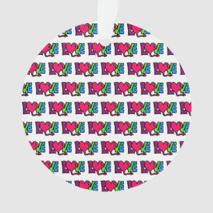 Liefde Woord Kunst Typografie Ornament