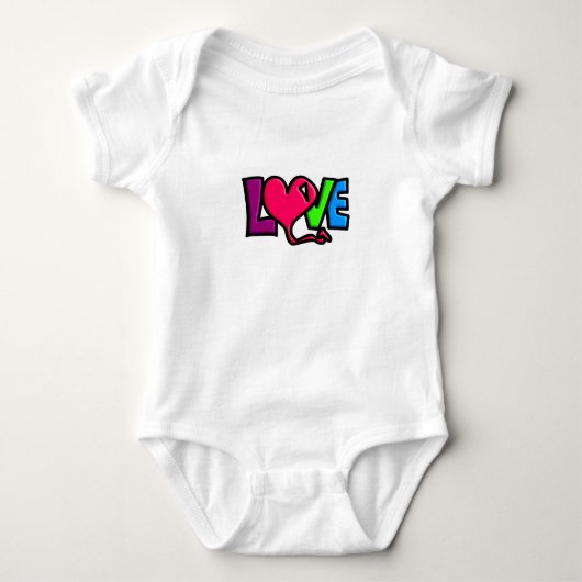 Liefde Woord Kunst Typografie Romper (Voorkant)