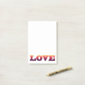 Liefde woord paars, roze post-it briefjes post-it® notes (Op bureau)